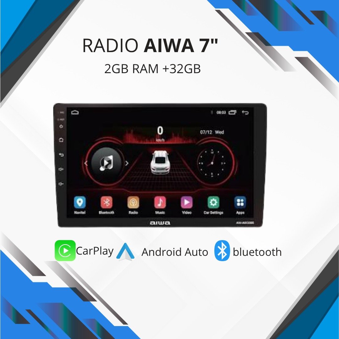Radio Aiwa 7" Android — 2GB RAM + 32GB